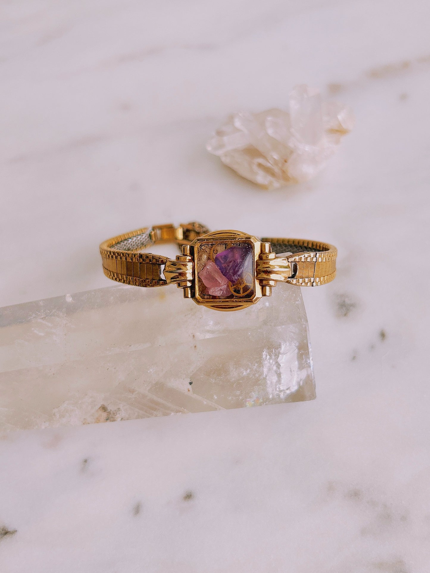 1940's Crystal Watch Bracelet