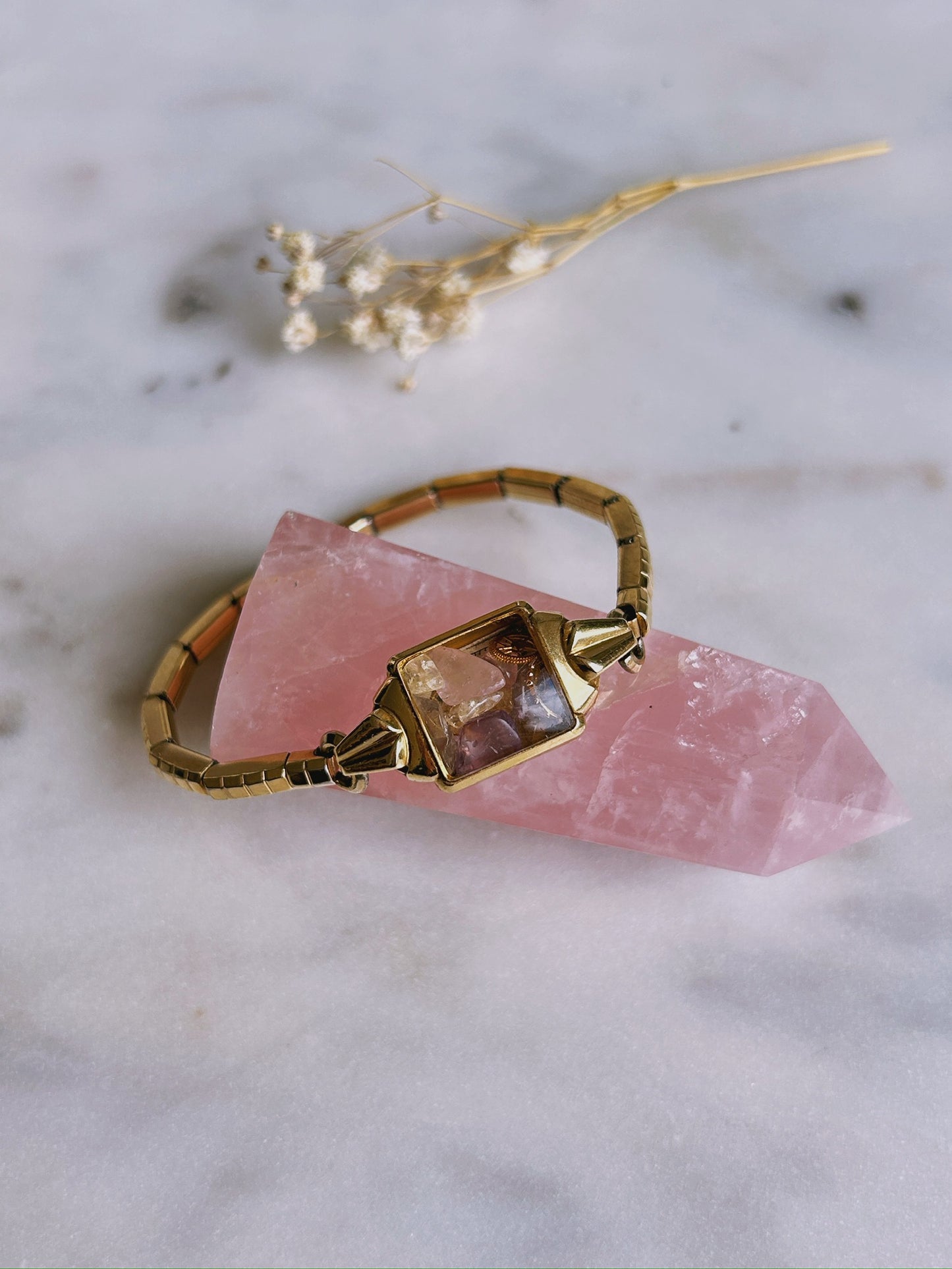 Ethereal Crystal Watch Bracelet